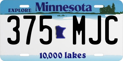 MN license plate 375MJC