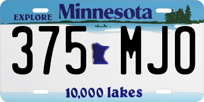 MN license plate 375MJO