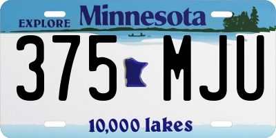 MN license plate 375MJU