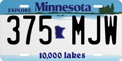 MN license plate 375MJW