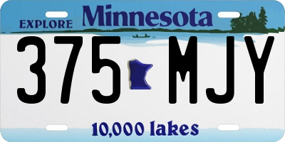 MN license plate 375MJY