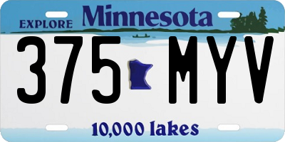 MN license plate 375MYV