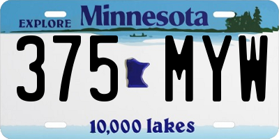 MN license plate 375MYW