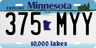 MN license plate 375MYY