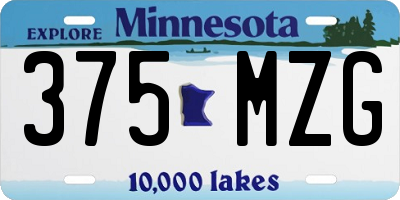 MN license plate 375MZG