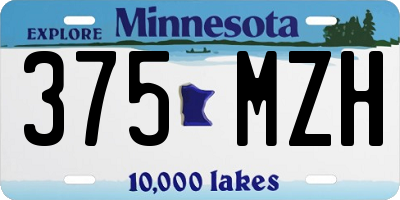 MN license plate 375MZH