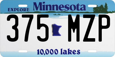 MN license plate 375MZP