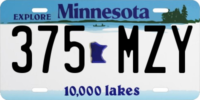MN license plate 375MZY