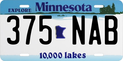 MN license plate 375NAB