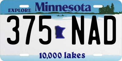 MN license plate 375NAD