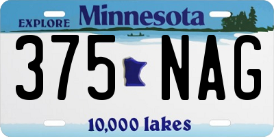 MN license plate 375NAG