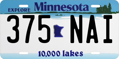 MN license plate 375NAI