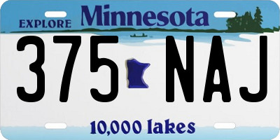 MN license plate 375NAJ
