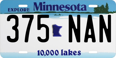 MN license plate 375NAN