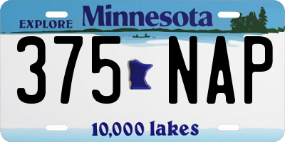MN license plate 375NAP