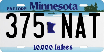 MN license plate 375NAT