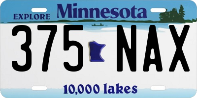 MN license plate 375NAX