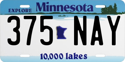 MN license plate 375NAY
