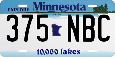 MN license plate 375NBC