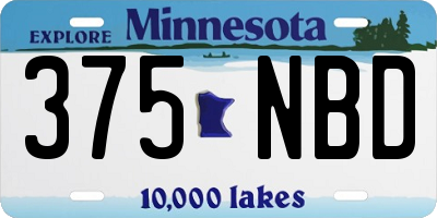 MN license plate 375NBD