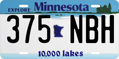 MN license plate 375NBH