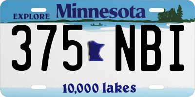 MN license plate 375NBI