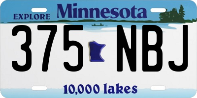 MN license plate 375NBJ
