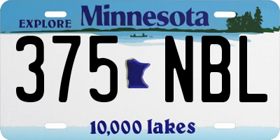 MN license plate 375NBL