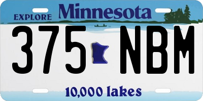 MN license plate 375NBM