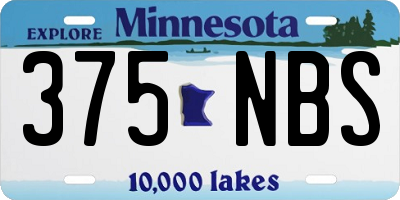 MN license plate 375NBS