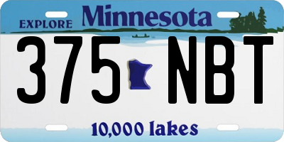 MN license plate 375NBT