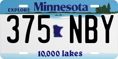 MN license plate 375NBY