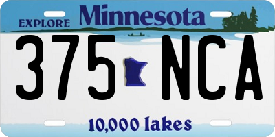 MN license plate 375NCA