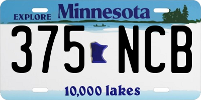 MN license plate 375NCB