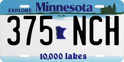 MN license plate 375NCH