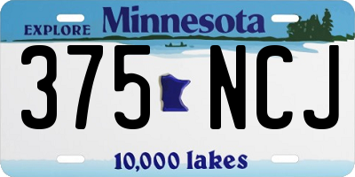 MN license plate 375NCJ