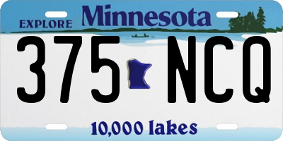 MN license plate 375NCQ