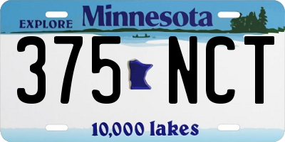 MN license plate 375NCT