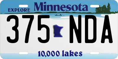 MN license plate 375NDA