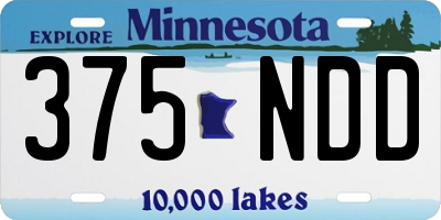 MN license plate 375NDD