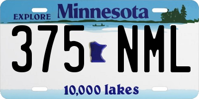MN license plate 375NML