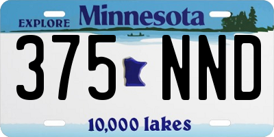MN license plate 375NND