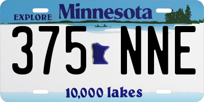 MN license plate 375NNE