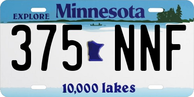 MN license plate 375NNF