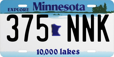 MN license plate 375NNK