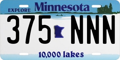 MN license plate 375NNN