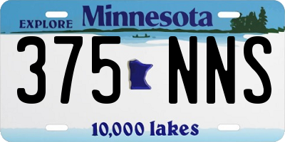 MN license plate 375NNS