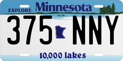 MN license plate 375NNY