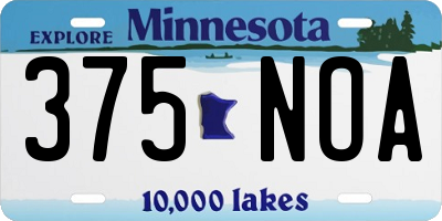 MN license plate 375NOA