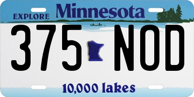 MN license plate 375NOD